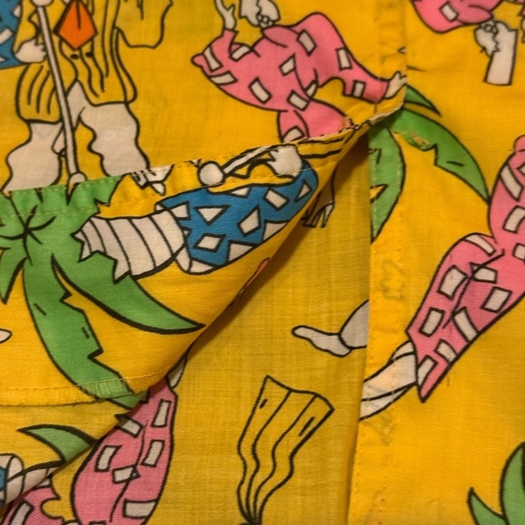 Vintage Tropical Print Safety-Pin Top – Size M - Picture 8 of 8